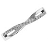 9ct White Gold Diamond Set Crossover Wedding Ring - 10pts - r2336 Alternative Image