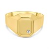 9ct Gold Cubic Zirconia Signet Ring - r3406 Alternative Image