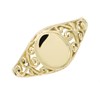 9ct Gold Fleur De Lys Signet Ring. size V - z51170 Alternative Image