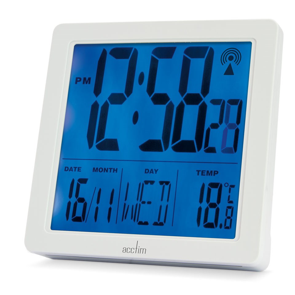 Acctim Radio Controlled LCD Alarm Clock C0396 F.Hinds Jewellers