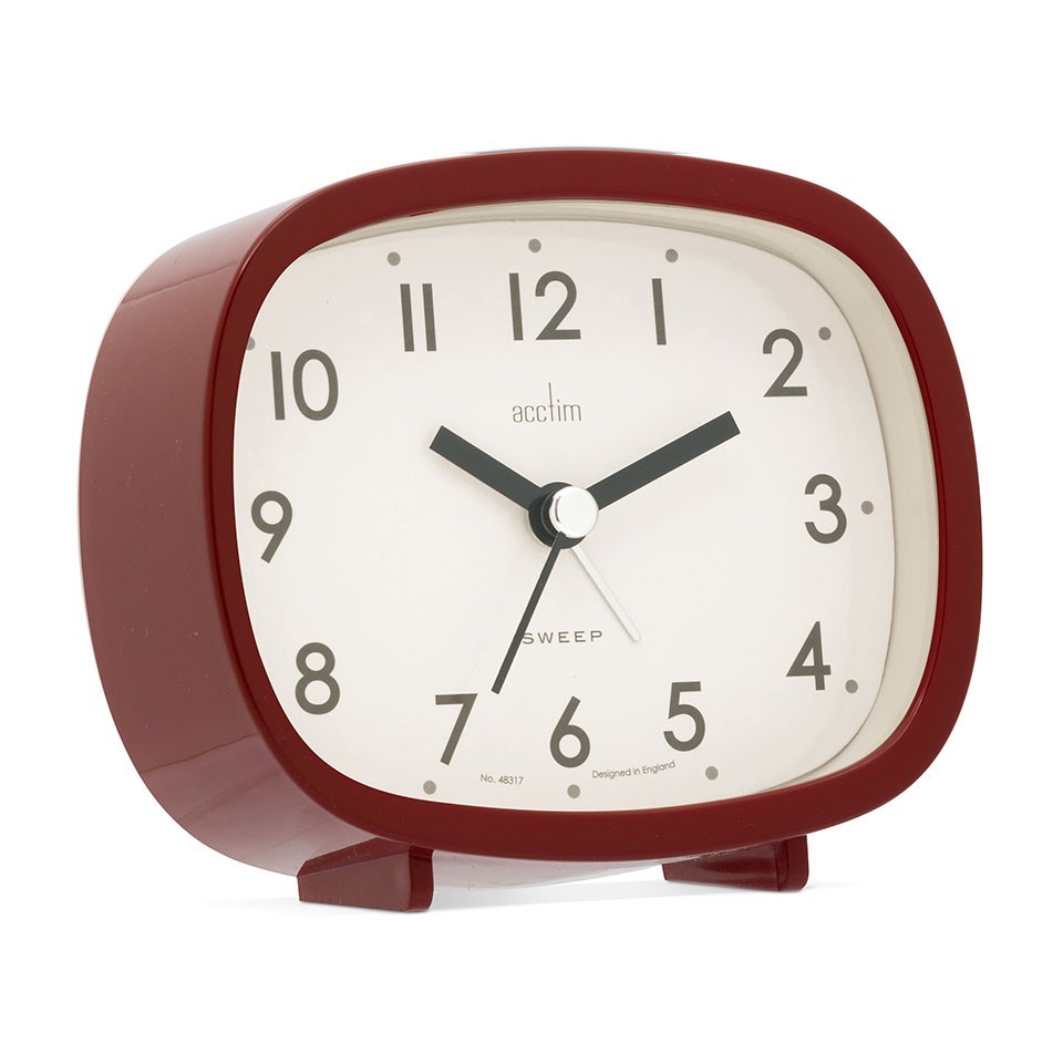 Acctim Hilda Red Alarm Clock C06131 F.Hinds Jewellers