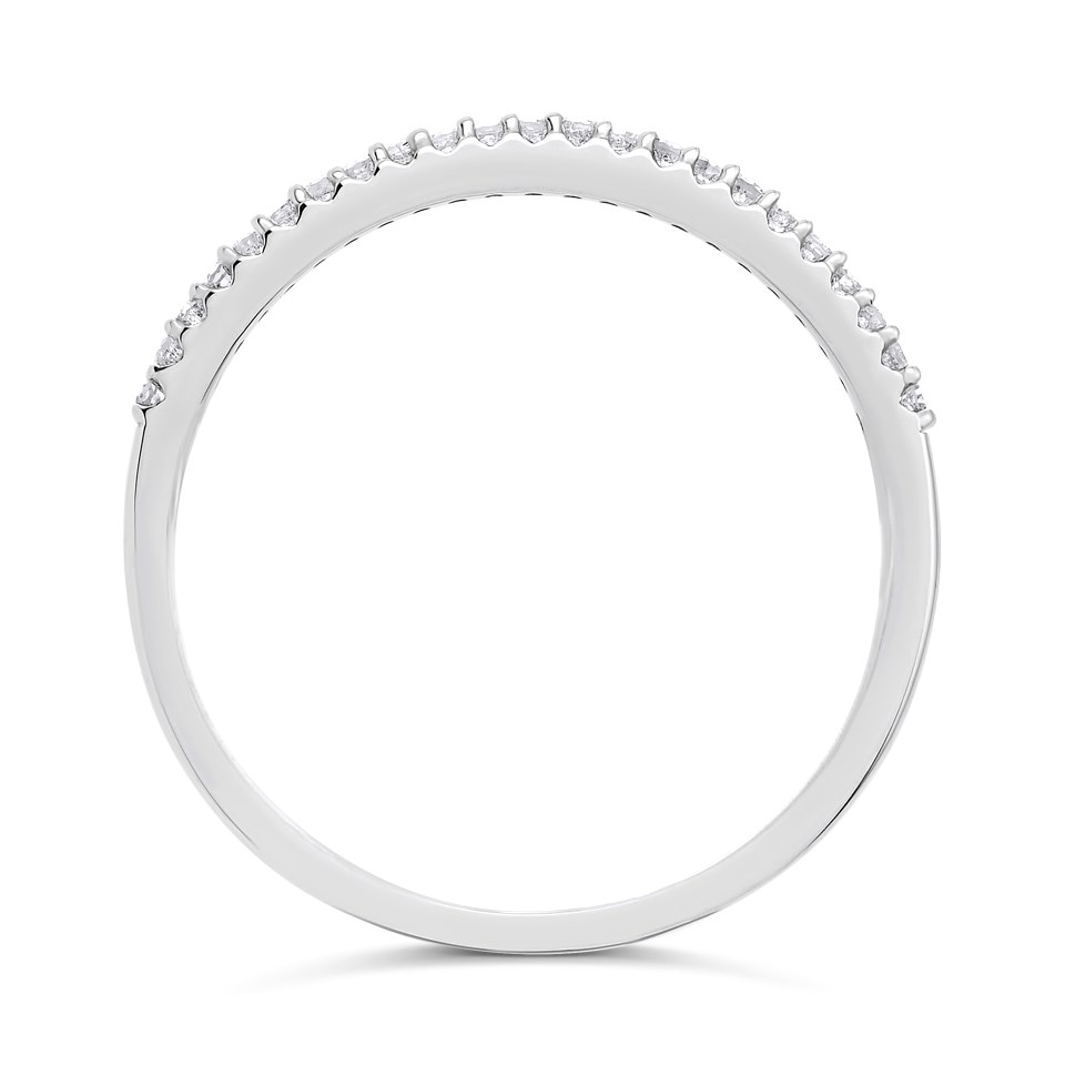 9ct White Gold Diamond Half Eternity Ring 10pts D71200 F.Hinds