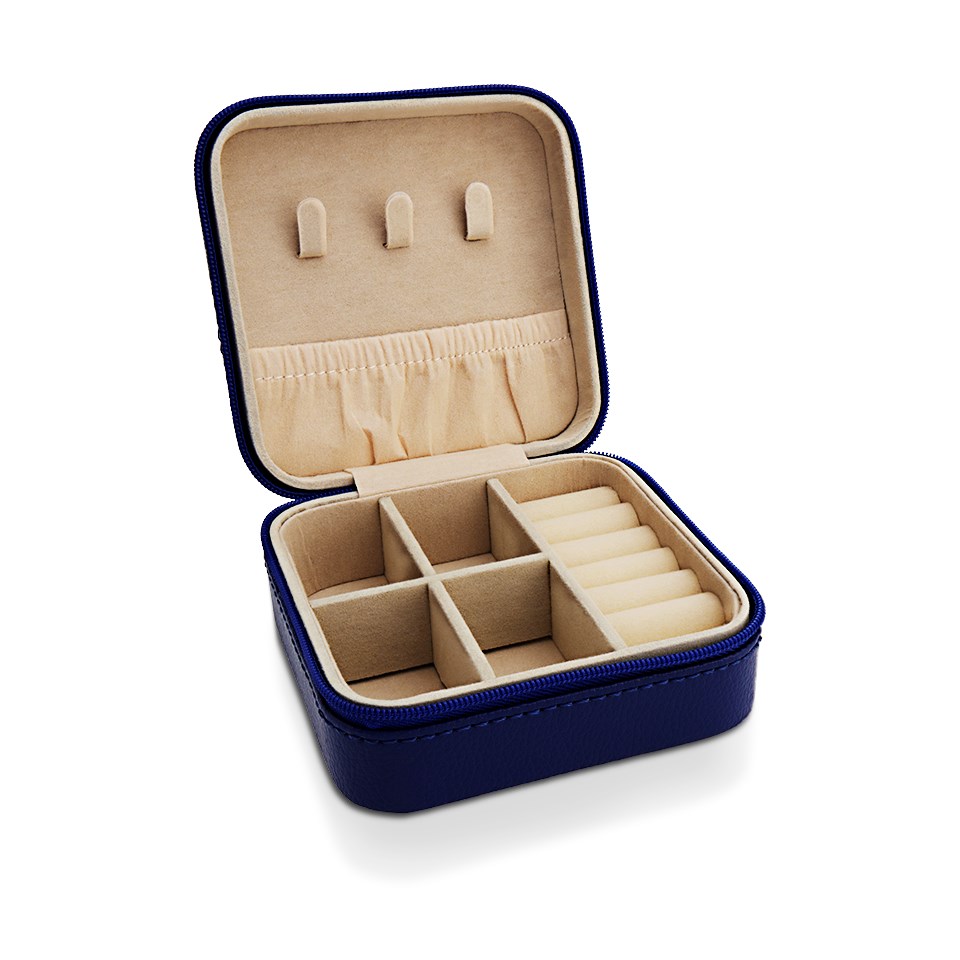 Royal Blue Travel Jewellery Box P55153 F.Hinds Jewellers