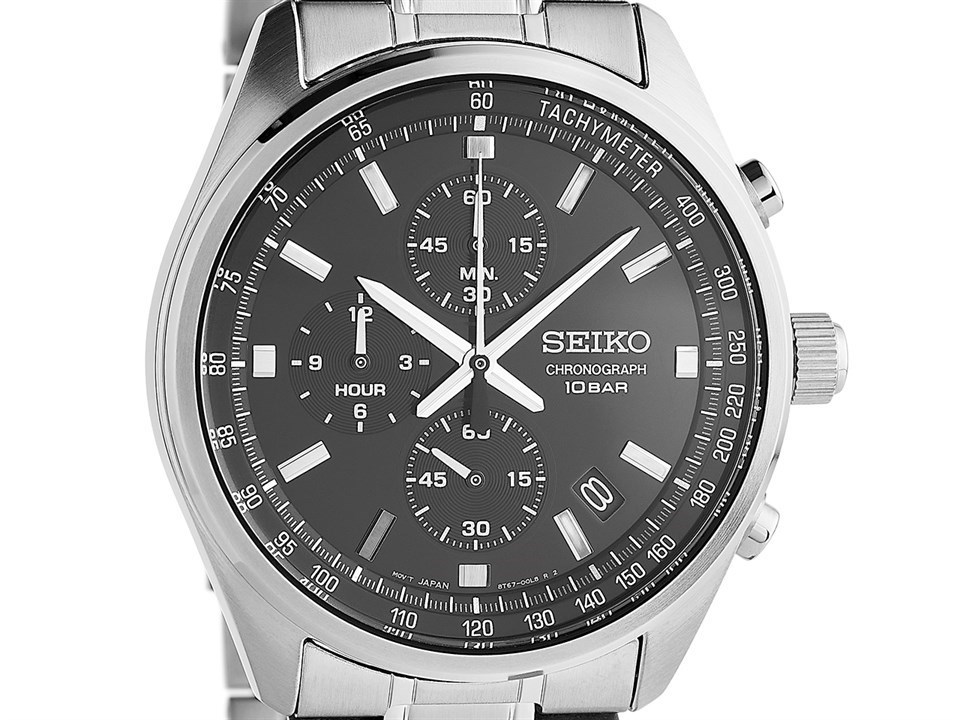 Seiko SSB379P1 Black Dial Chronograph Bracelet Watch - W25152 | F.Hinds  Jewellers