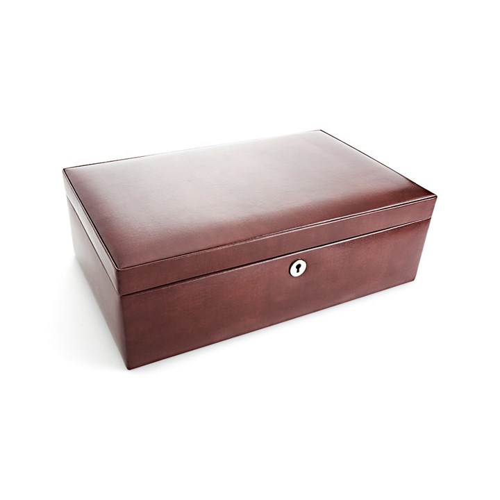 Windsor Brown Leather 10 Piece Watch Box - A19129