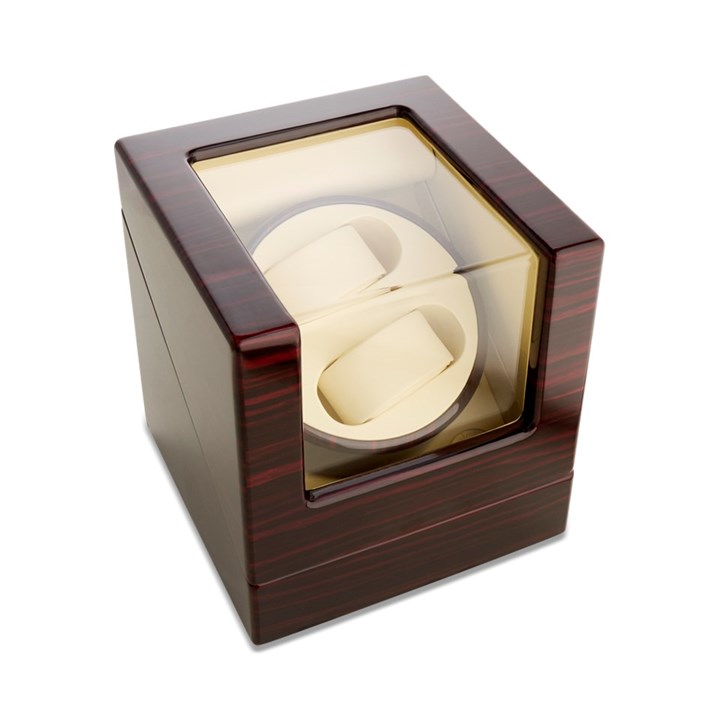 Brown Wooden Double Watch Winder - A19163