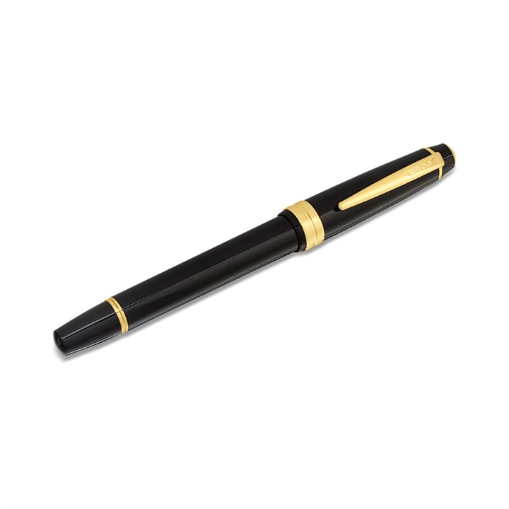 AT0746-9MF Bailey Black Resin And Gold Tone Fountain Pen - A21157