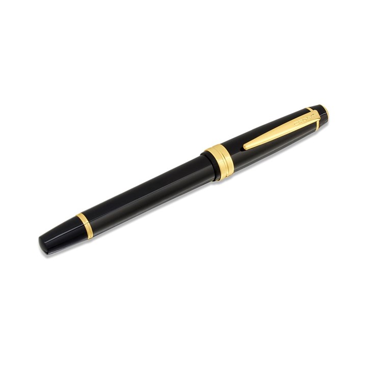 AT0745-9 Bailey Black Resin And Gold Tone Rollerball Pen - A21158