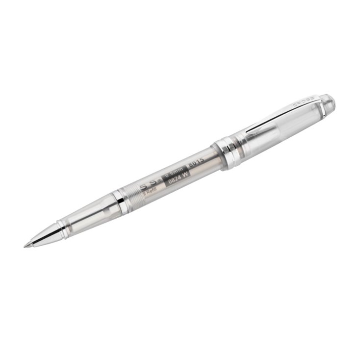 AT0745-17Cross Bailey Clear Resin And Chrome Rollerball Pen - A21164
