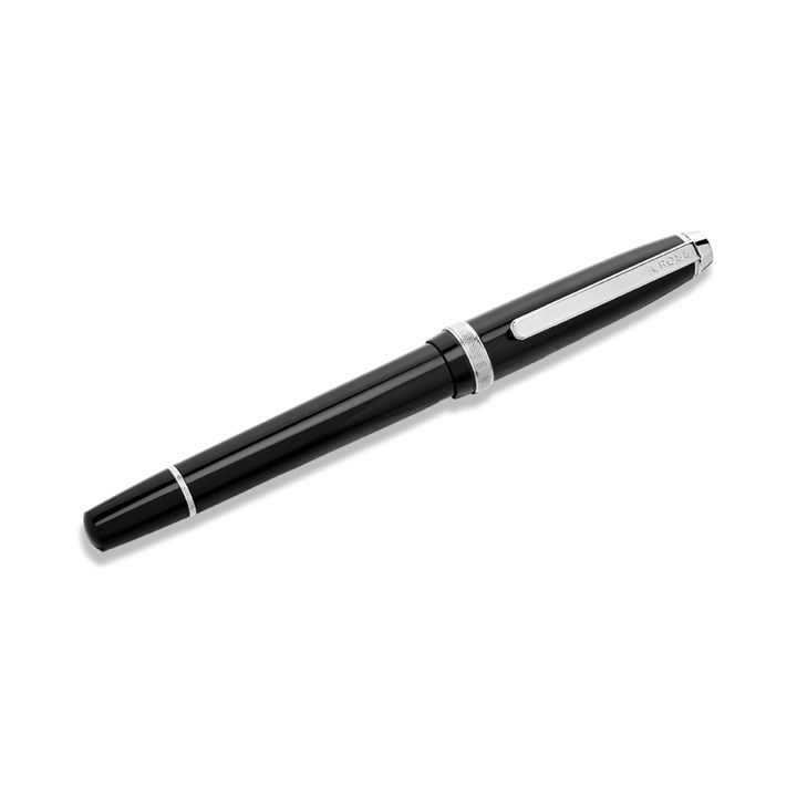 Cross  Obsidian Black & Chrome Ballpoint Pen - A21172