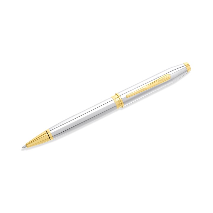 Cross Foundry Chrome And Gold Tone Ballpoint Pen - A21174