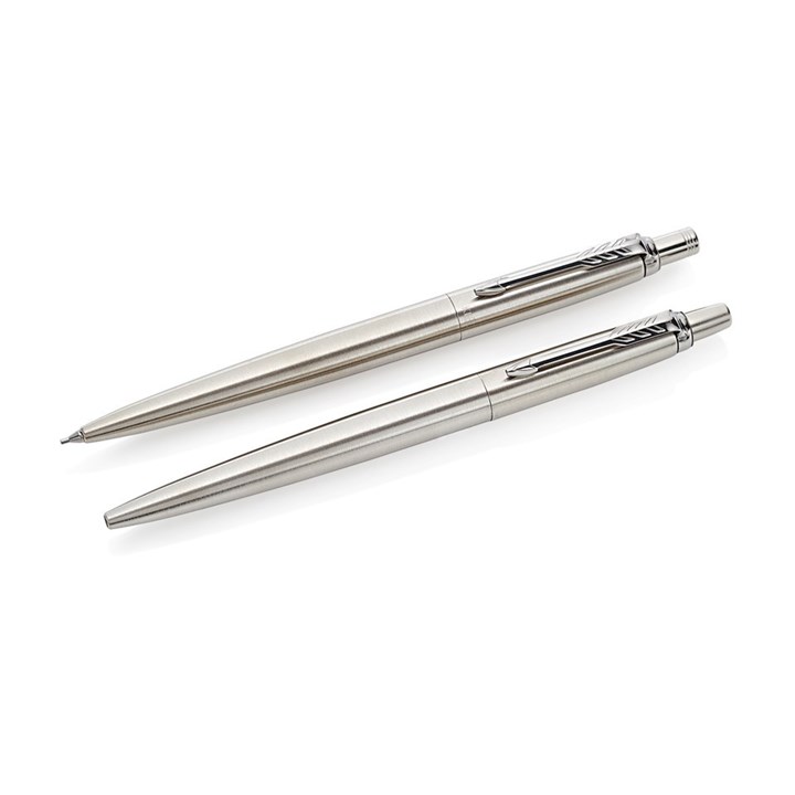 Parker Jotter 2093256  Stainless Steel Ballpoint Pen And Pencil Set - A23101