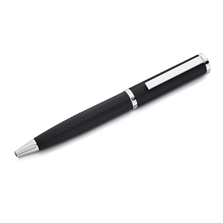 Hugo Boss Formation Herringbone Black Ballpoint Pen - A2491