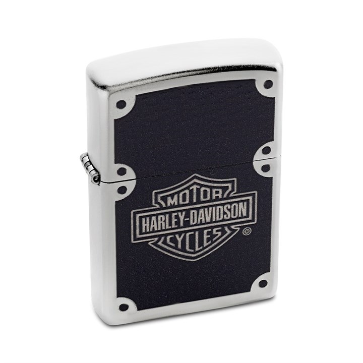 Harley Davidson Satin Chrome Zippo Lighter - A26107