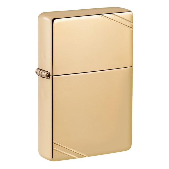 Zippo Vintage Polished Brass Lighter - A26115