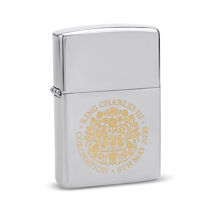Zippo King Charles 111 Coronation Lighter - A26128