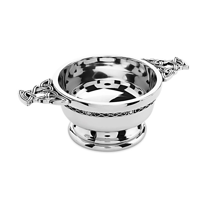 Chrome Plated Quaich Whiskey Tasting Bowl - A3325