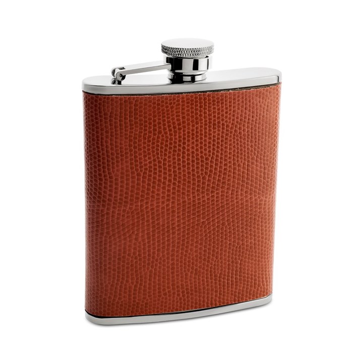 6oz Tan Covered Hip Flask - A3330