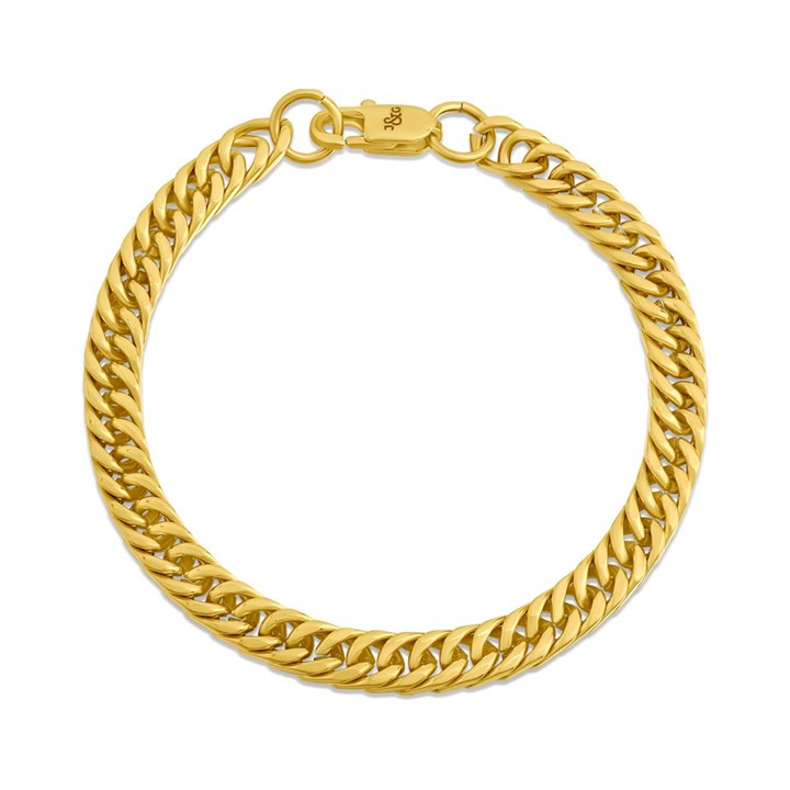 Joseph & George Yellow IP Stainless Steel Double Curb Bracelet - A3442