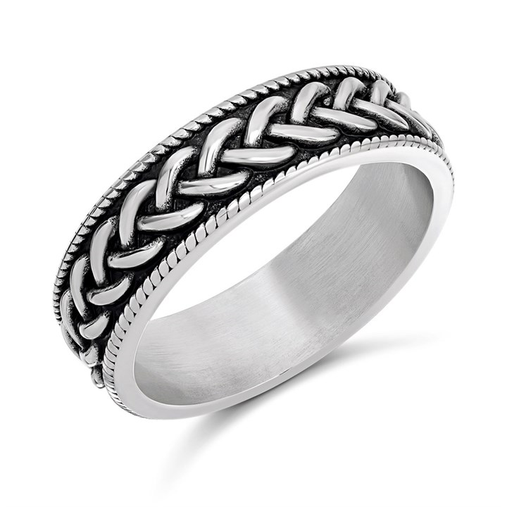 Joseph & George Stainless Steel Weave Ring - A3446