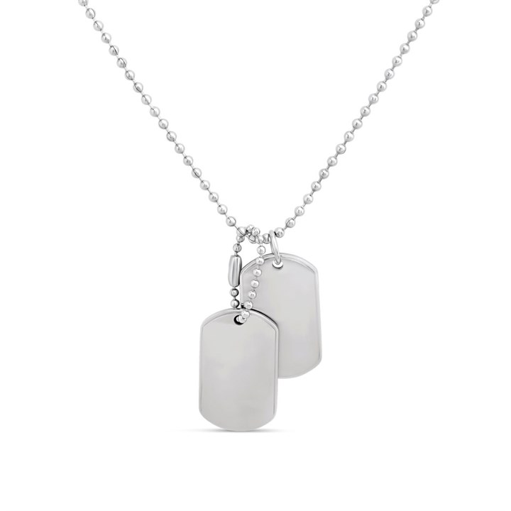 Joseph & George Stainless Steel 24" Double Tag Ball Chain Necklace - A3449