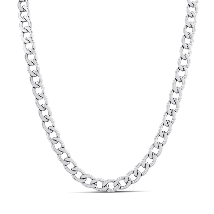 Joseph & George Stainless Steel Curb Necklace - A3454