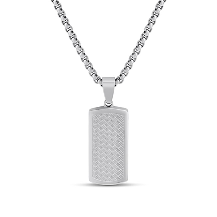 Joseph & George Stainless Steel Tag Necklace - A3461