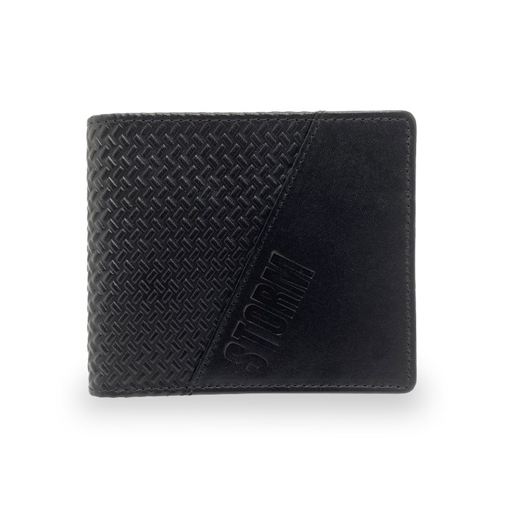 Ares Bi Fold Black Leather Storm Wallet - A40121