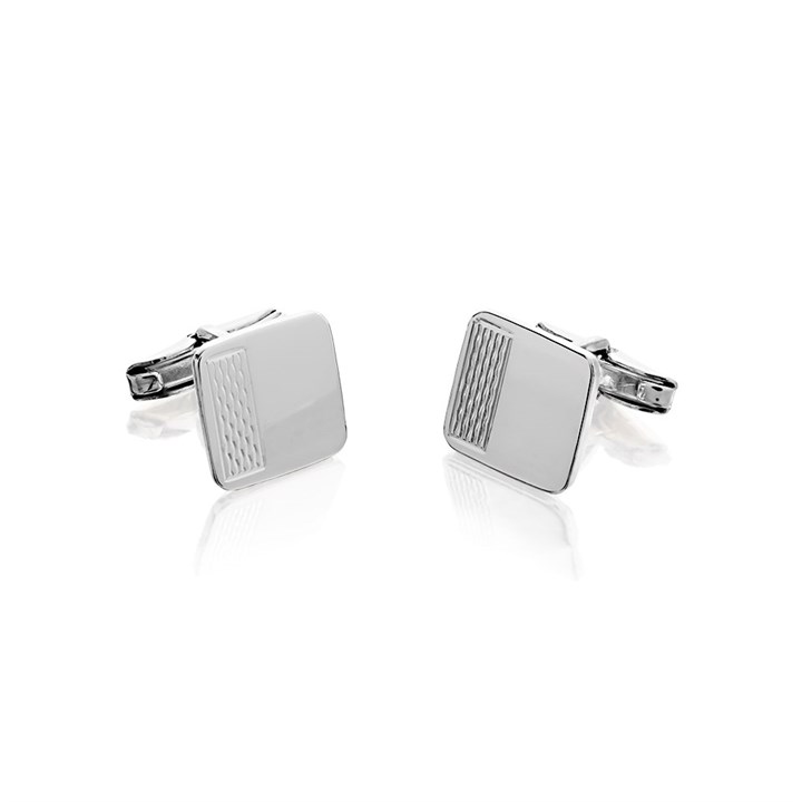 Sterling Silver Square Cufflinks - A4725
