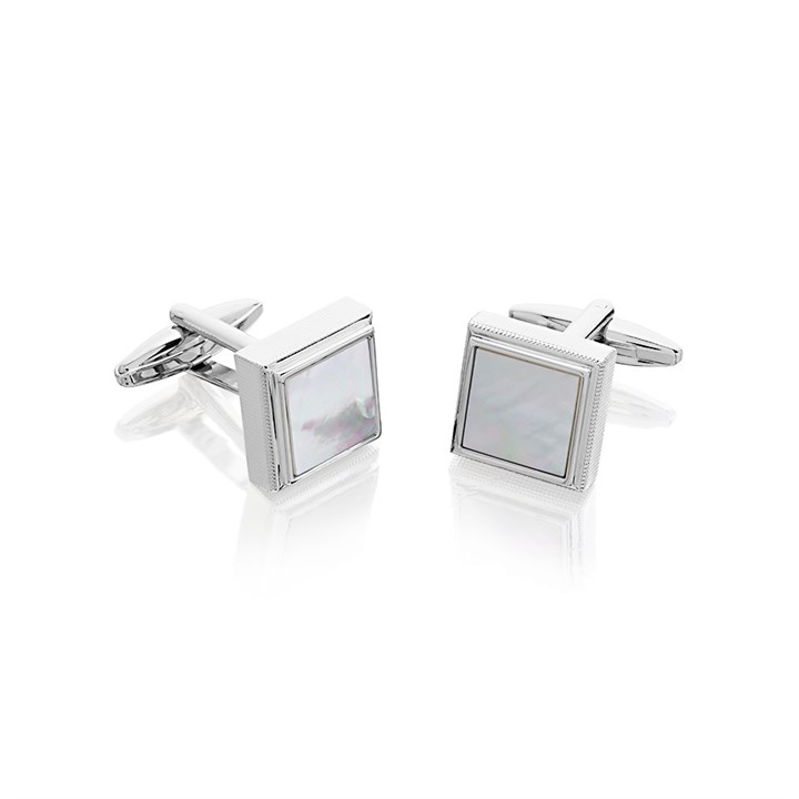 Square Mother Of Pearl Cufflinks - A53147