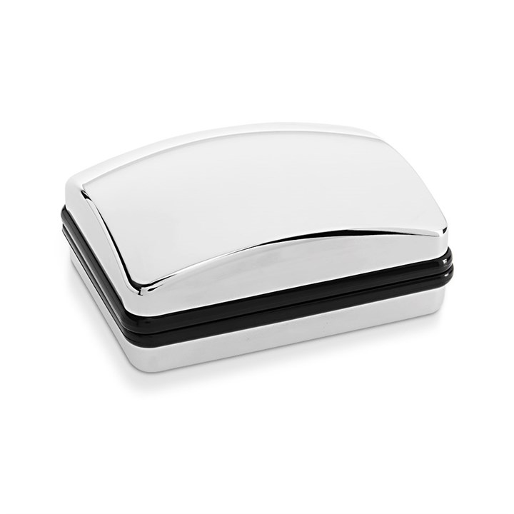 Engravable Chrome Cufflink Box - A5653