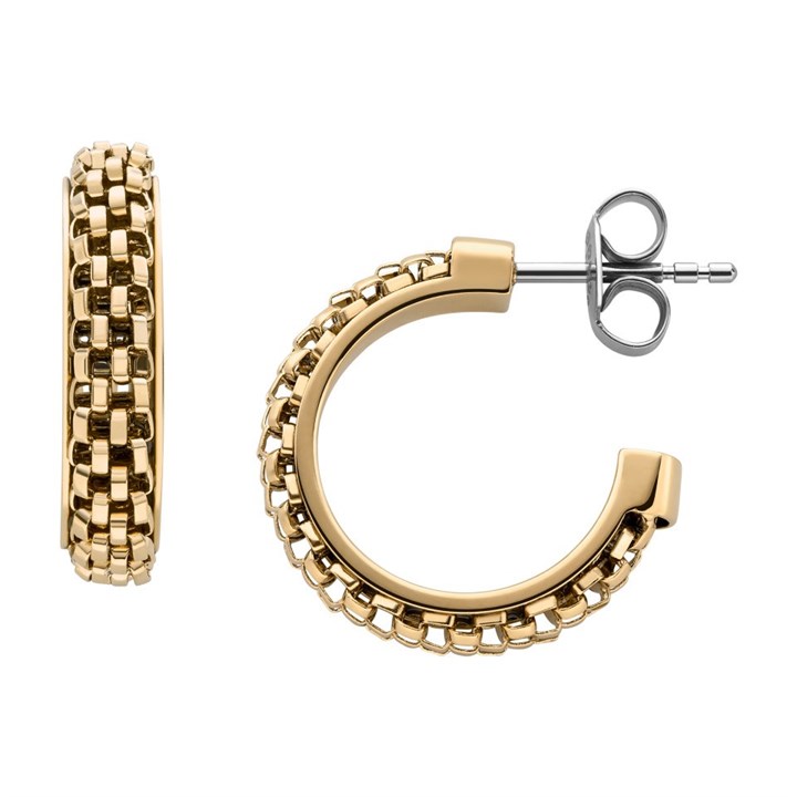 Skagen SKJ1858710 MERETE MESH Gold Tone IP Earrings - A70278