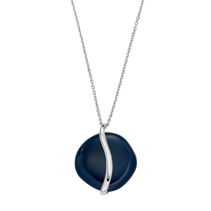 Skagen SKJ1809040 SOFIE Stainless Steel Blue Sea Glass Necklace - A70282