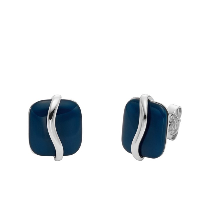 Skagen SKJ1810040 SOFIE Stainless Steel Blue Sea Glass Stud Earrings - A70283