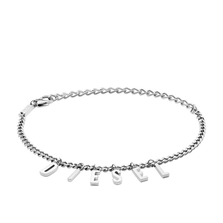 Diesel DX1493040 Stainless Steel Logo Charm Bracelet/Anklet - A9204