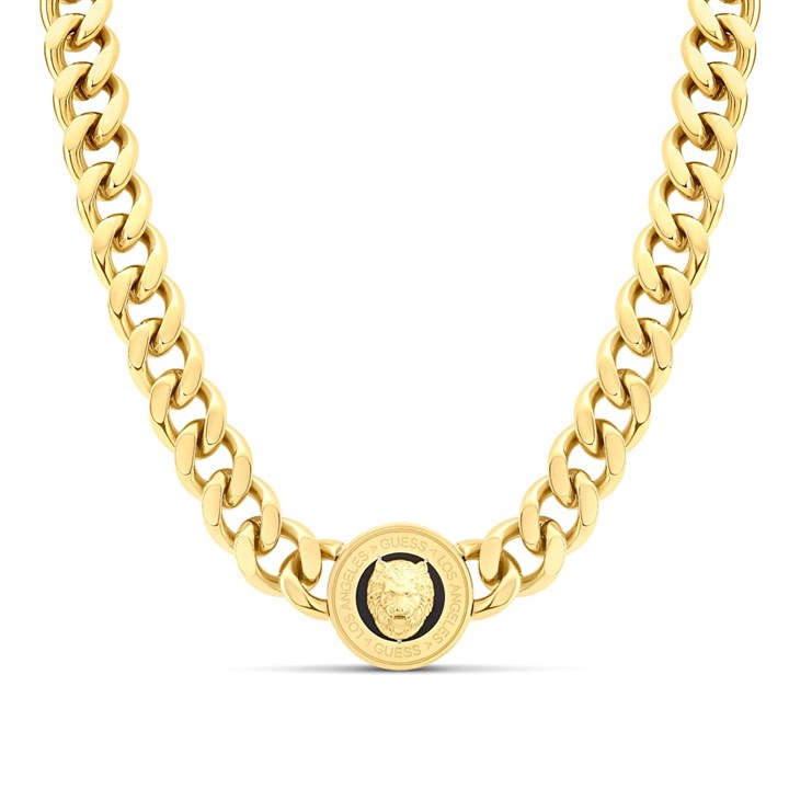 Guess JUMN01313JWYGBKT/U Gold Tone Lion Coin Chain - A9302