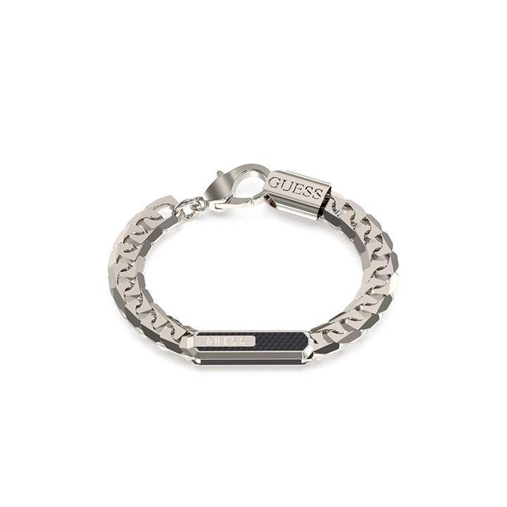 Guess UMB04046STBKL Steel And Black Carbon Fibre Bracelet - A9320