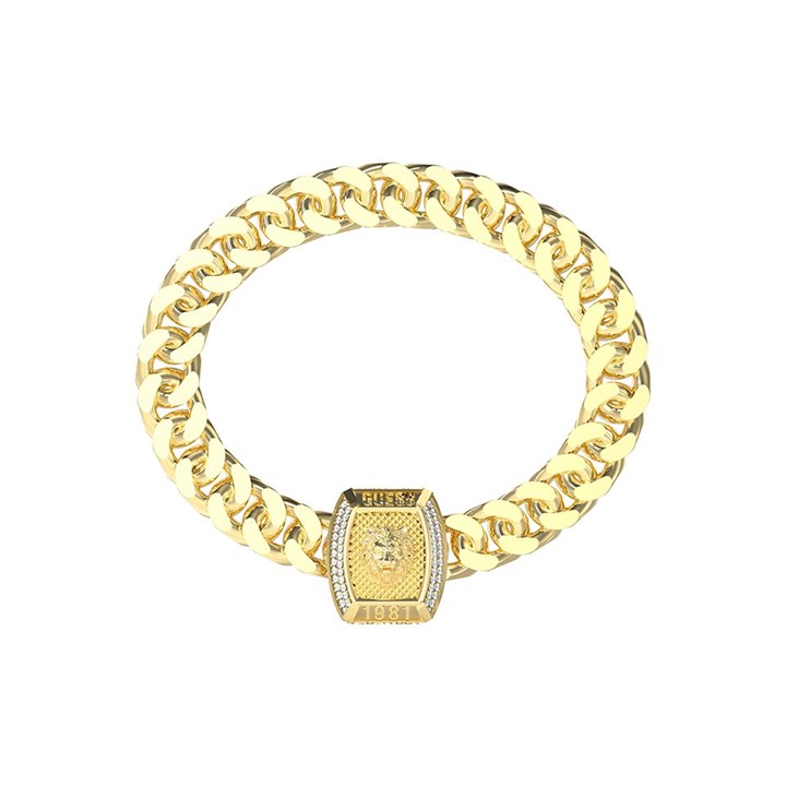 Guess UMB05005YGL Gold Tone Crystal Lion Bracelet - A9323