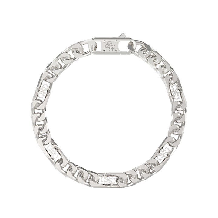 Guess UMB06034STL Silver Tone Curb Bracelet - A9334