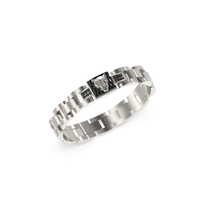 Guess JUMB06087JWSTT/U Stainless Steel Panther Flat Bracelet - A9341