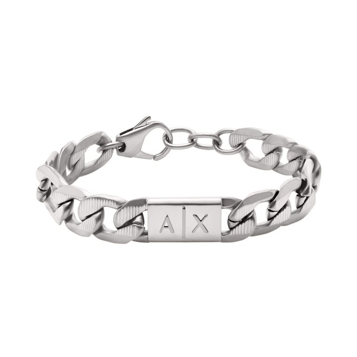 Armani Exchange AXG0077040 Stainless Steel Logo Bracelet - A9546