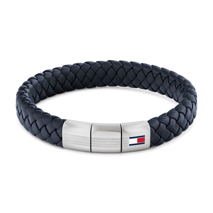 Tommy Hilfiger 2790660 Blue Braided Leather Bracelet - A9653