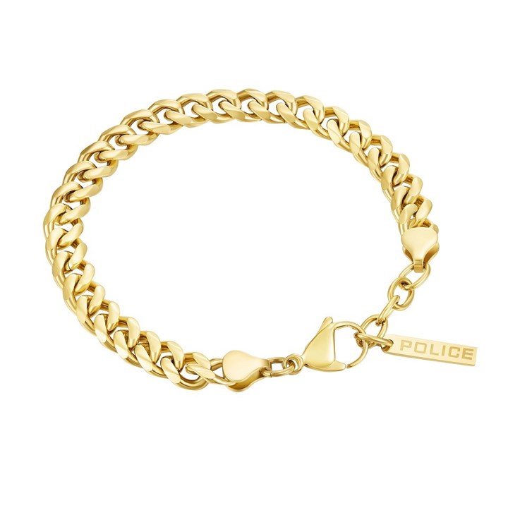 Police PEAGB0006604 Gold Plated Steel Curb Bracelet - A98249