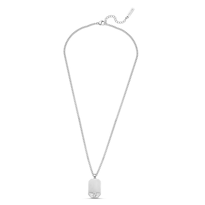 Police PEAGN0035901 URBAN Steel Logo Tag Necklace - A98310