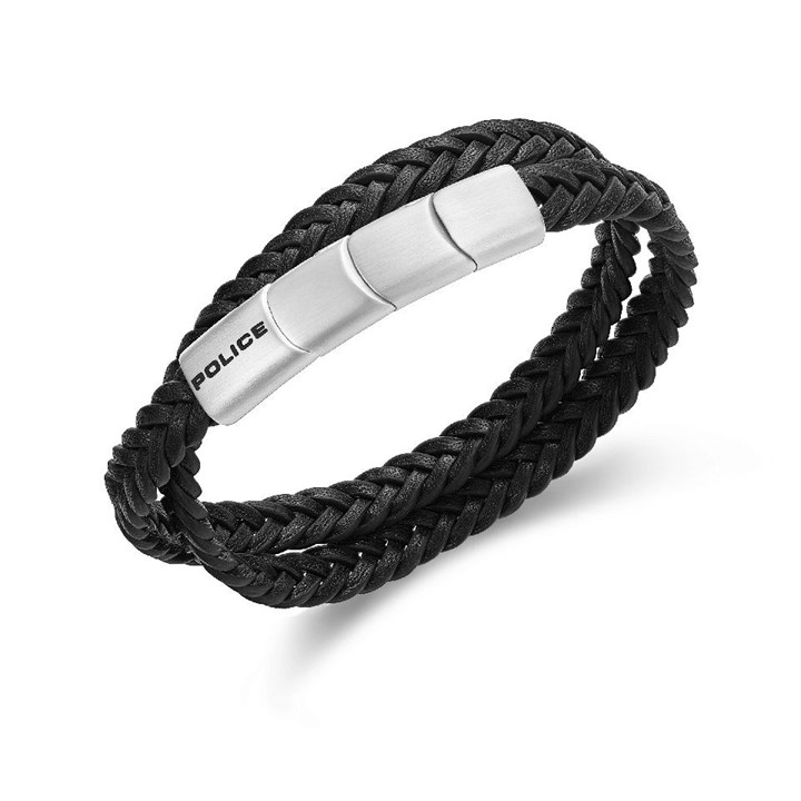 Police PEAGB0037404 URBAN Braided Double Leather Bracelet - A98325