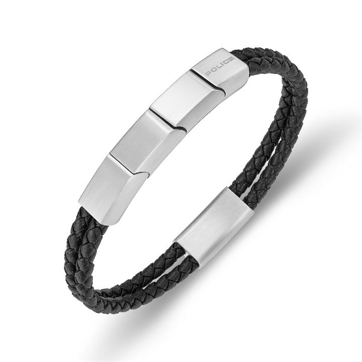 Police PEAGB0039602 URBAN Black Leather Bracelet - A98330