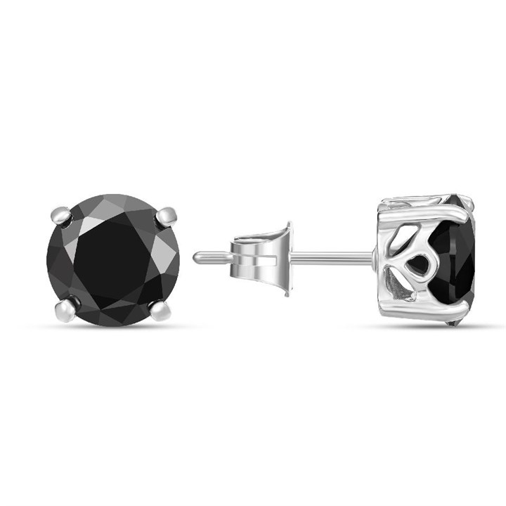 Police PEAGE0038701 ROCK Stainless Steel Black Stone Stud Earrings - A98334
