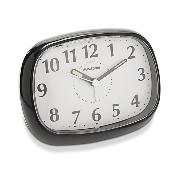Widdop Rectangular Black Alarm Clock - C0525