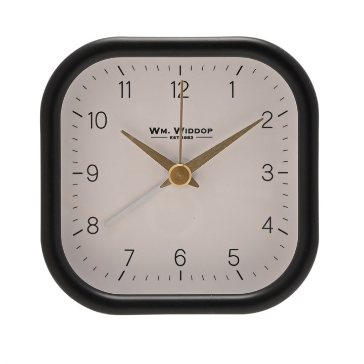 Widdop Square Black Alarm Clock - C06148