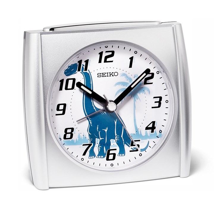 Seiko QHE212S Brontosaurus Dial Alarm Clock - C06156